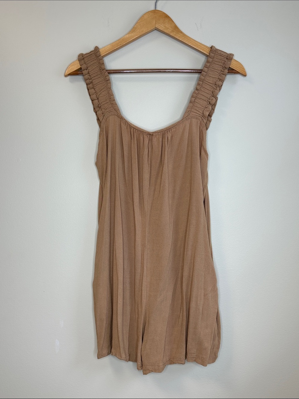 Sleeveless Brown Tank Romper